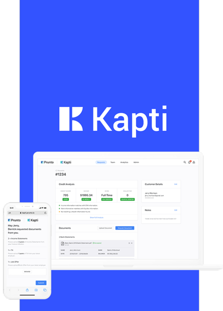 Kapti software as seen on mobile.