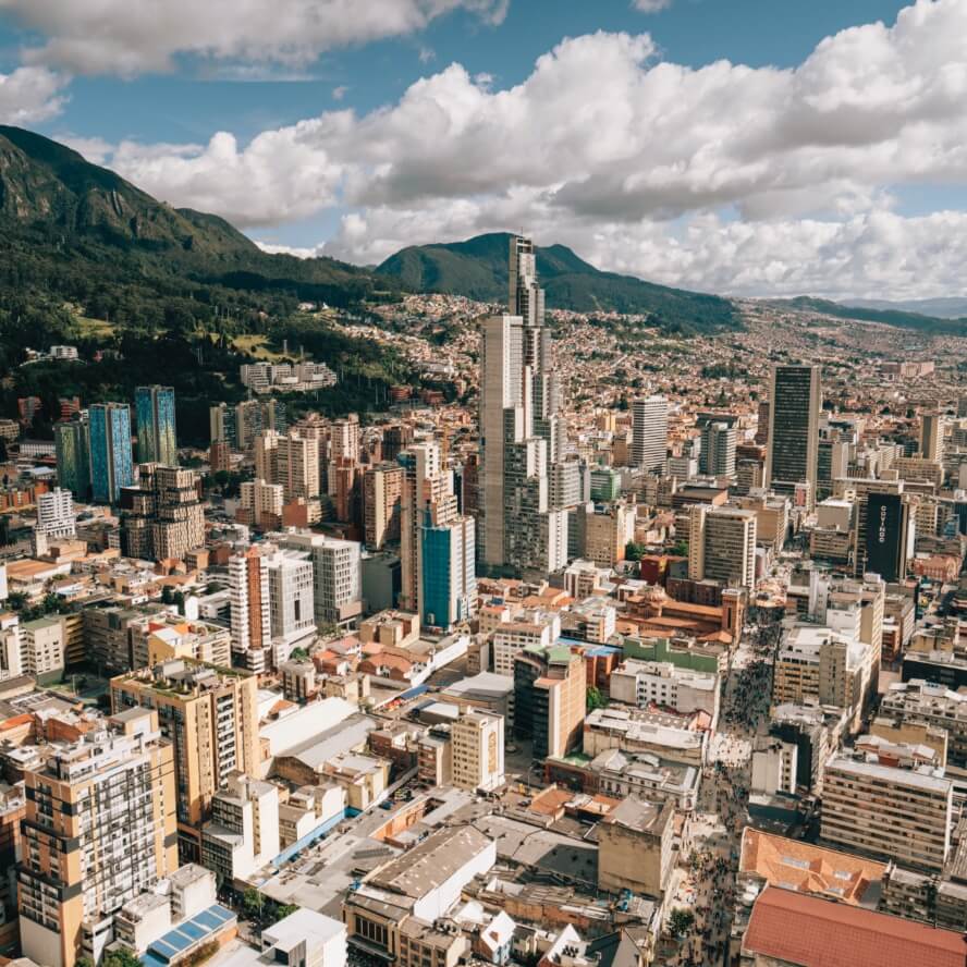 Aerial view of Bogota.